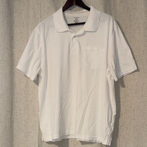 George Men's White Polo Shirt with Pocket
